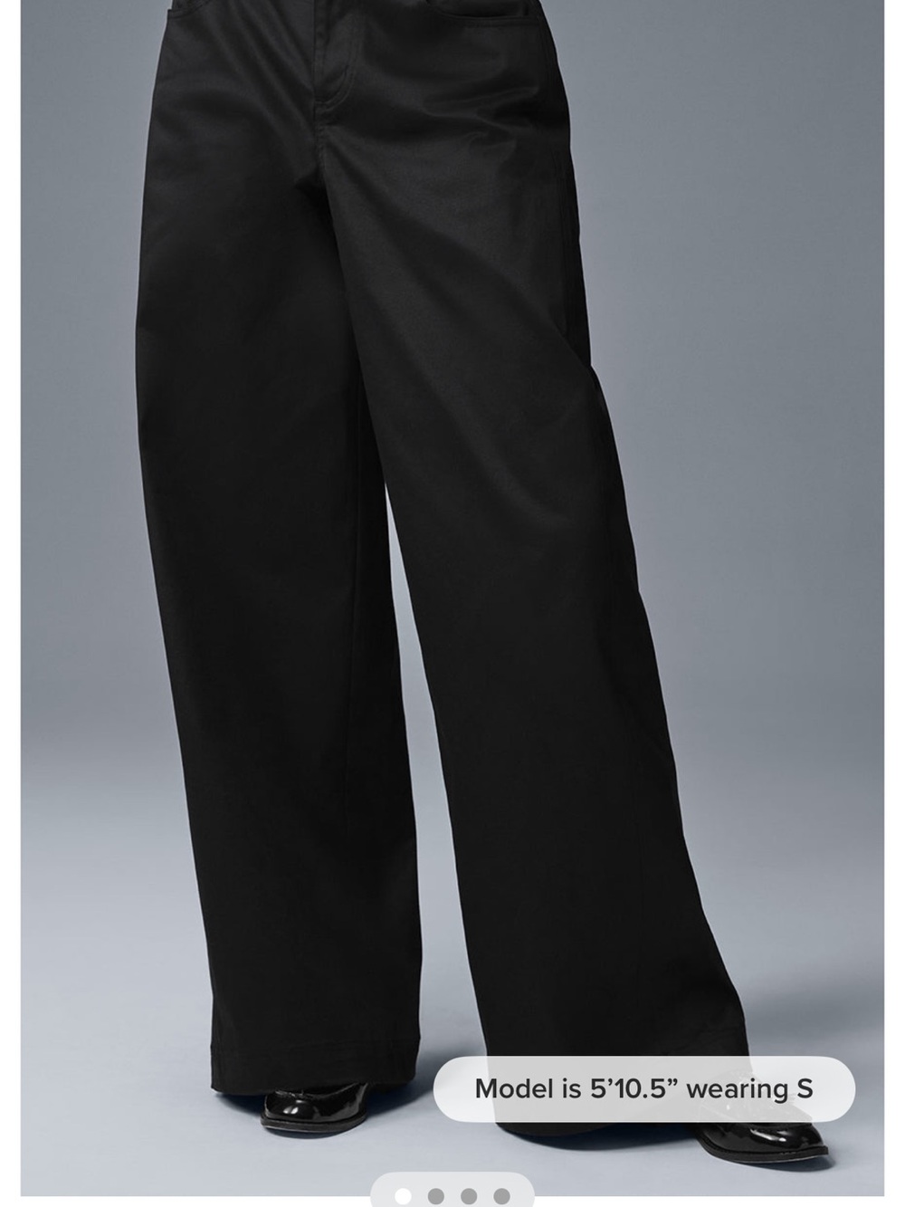 ALO Yoga Black Wide-Leg Chino Pants